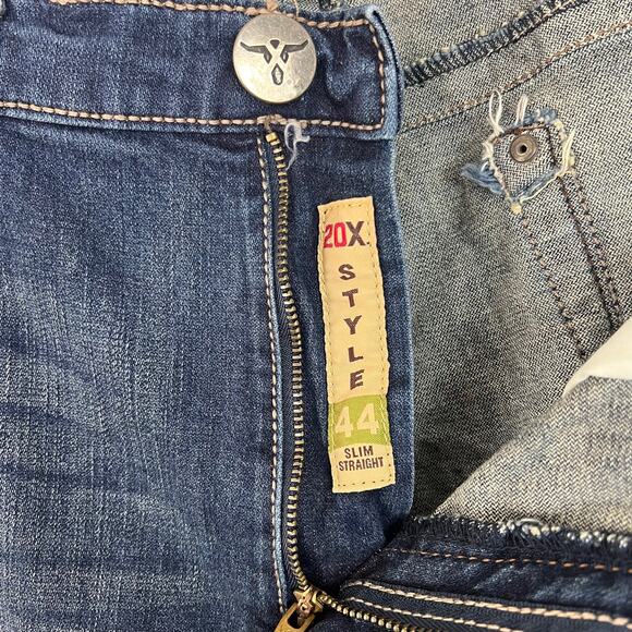 Wrangler 20X Mens Size 36x32 Style 44 Slim Straight Denim Jeans Western Rodeo - Picture 3 of 7